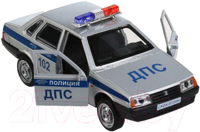 Автомобиль игрушечный Технопарк Lada-21099 Спутник Полиция / 21099-12SLPOL-SR