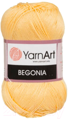 Пряжа для вязания Yarnart Begonia 4653 (169м, желтый)