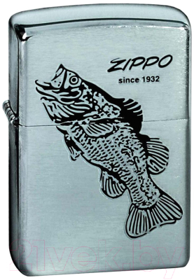 Зажигалка Zippo Black Bass / 200 (серебристый)