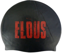 Шапочка для плавания Elous Big Stamp EL0011 силиконовая (черный) - 