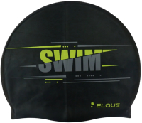 Шапочка для плавания Elous Big Swim EL0011 силиконовая (черный) - 