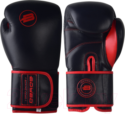 Боксерские перчатки BoyBo Rage (14oz, черный/красный)