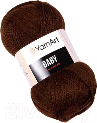 Пряжа для вязания Yarnart Baby 100% акрил / 1182 (150м, коричневый)