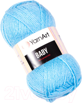 Пряжа для вязания Yarnart Baby 100% акрил / 215 (150м, светло-голубой)
