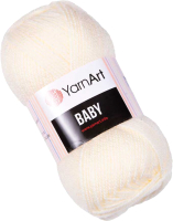 Пряжа для вязания Yarnart Baby 100% акрил / 502 (150м, молочный) - 