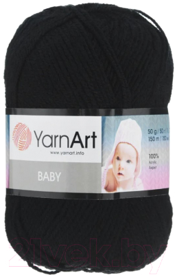 Пряжа для вязания Yarnart Baby 100% акрил / 585 (150м, черный)