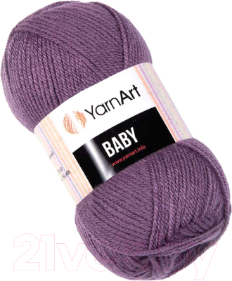 Пряжа для вязания Yarnart Baby 100% акрил / 852 (150м, темная сирень)