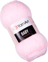 Пряжа для вязания Yarnart Baby 100% акрил / 853 (150м, нежно-розовый) - 