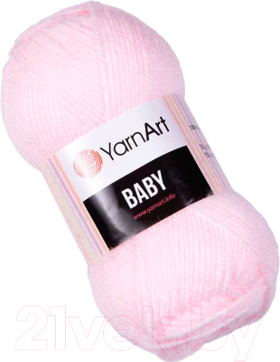 Пряжа для вязания Yarnart Baby 100% акрил / 853 (150м, нежно-розовый)