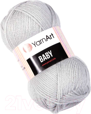 Пряжа для вязания Yarnart Baby 100% акрил / 855 (150м, светло-серый)