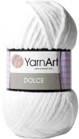 Пряжа для вязания Yarnart Dolce 100% микрополиэстер / 741 (120м, белый) - 