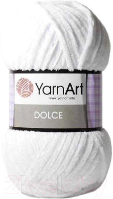 Пряжа для вязания Yarnart Dolce 100% микрополиэстер / 741 (120м, белый)