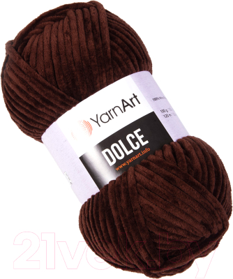 Пряжа для вязания Yarnart Dolce 100% микрополиэстер / 775 (120м, коричневый)