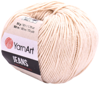 Пряжа для вязания Yarnart Jeans 55% хлопок, 45% полиакрил / 05 (160м, бежевый) - 