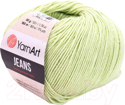 Пряжа для вязания Yarnart Jeans (160м, салатовый)