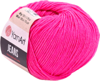 Пряжа для вязания Yarnart Jeans (160м, розовый) - 