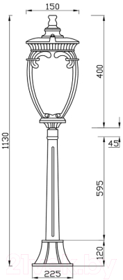 Фонарь уличный Maytoni Fleur O414FL-01BZ1