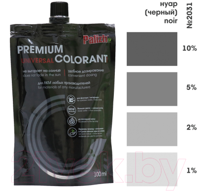 Колеровочная паста Palizh Premium светостойкая (100мл, нуар)