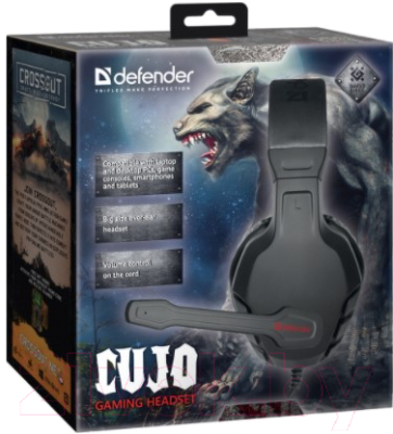 Изображение товара Наушники-гарнитура Defender Сujo / 64505 (черный/красный)