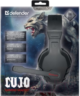 Изображение товара Наушники-гарнитура Defender Сujo / 64505 (черный/красный)