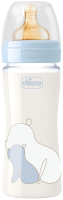 Бутылочка для кормления Chicco Original Touch Glass Boy с латексной соской / 00027720200000 (240мл) - 