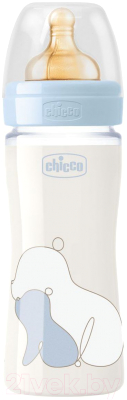 Бутылочка для кормления Chicco Original Touch Glass Boy с латексной соской / 00027720200000 (240мл)