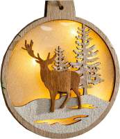 

Подвеска новогодняя, Величавый олень в лесу 4364318
