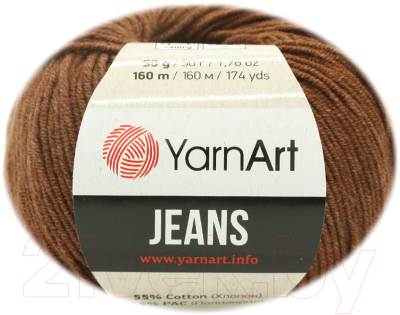 Изображение товара Пряжа для вязания Yarnart Jeans 70 (160м, коричневый)