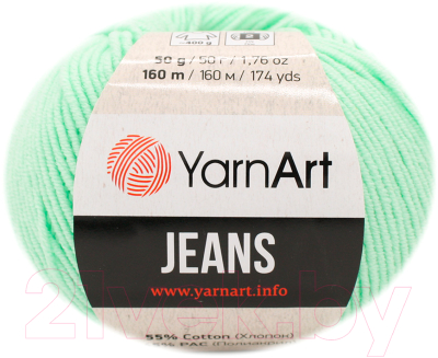 Пряжа для вязания Yarnart Jeans 79 (160м, мятный)