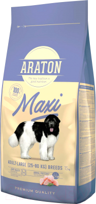 Сухой корм для собак Araton Adult Maxi для крупных пород / ART45633 (15кг)