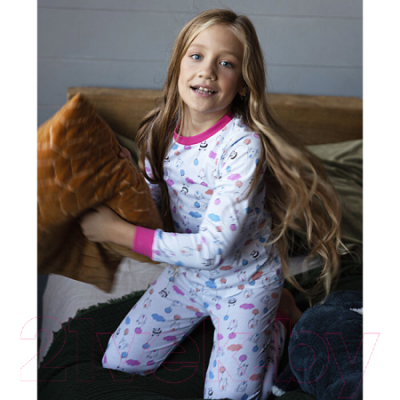 Пижама детская Купалинка 761819 (р.110,116-56, набивка/розовый)