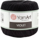 Миниатюра изображения товара Пряжа для вязания Yarnart Violet 100% хлопок / 999 (282м, черный)