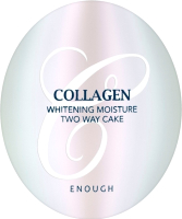 Пудра компактная Enough Collagen Whitening Moisture Two Way Cake тон 21 (2x13г) - 