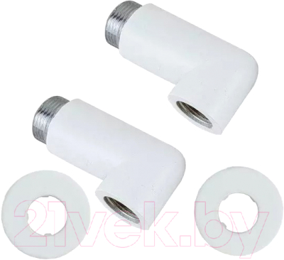 Комплект фитингов для полотенцесушителя Luxon г/ш 1"x3/4" SG / 741SCH1005 (белый матовый)