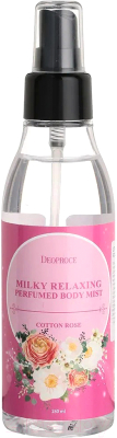 Спрей для тела Deoproce Milky Relaxing Perfumed Body Mist Cotton Rose (150мл)