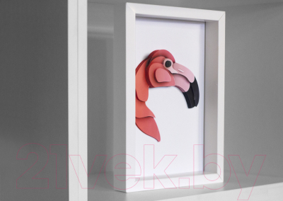 Объемная картина Papertole Фламинго 9018