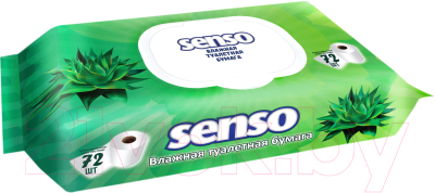 Влажная туалетная бумага Senso С алоэ и молочной кислотой (72шт)