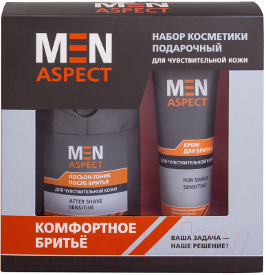 Набор косметики для бритья Modum Men Aspect Комфортное бритье Крем д/бритья+Лосьон после бритья (85г+140мл)