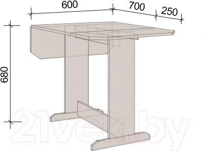 Обеденный стол Артём-Мебель СН-005.011 (дуб экспрессив бронзовый)