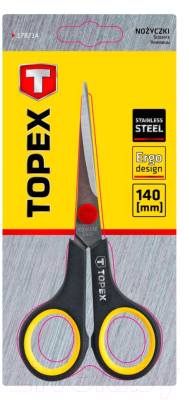 Ножницы канцелярские Topex 17B714