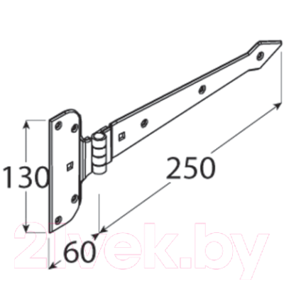 Петля дверная Domax ZAB 250 / 7903