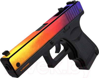 Пистолет игрушечный VozWooden Active Glock-18 Градиент / 2002-0206