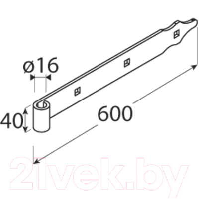 Петля дверная Domax ZP 600 fi 16 c / 82082