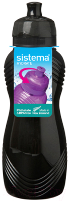 Бутылка для воды Sistema 600 (600мл, черный)