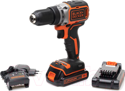 

Аккумуляторная дрель-шуруповерт Black & Decker, BL186KB-QW