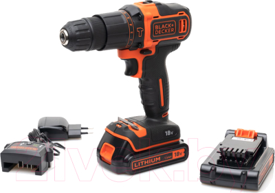 

Аккумуляторная дрель-шуруповерт Black & Decker, BDCHD18KB-QW