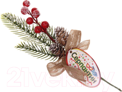 

Ветка новогодняя Серпантин, Зеленый;красный;коричневый, Лесные шишки 201-1280