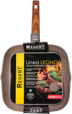 Сковорода-гриль Regent Inox Legno 93-AL-LE-6-28