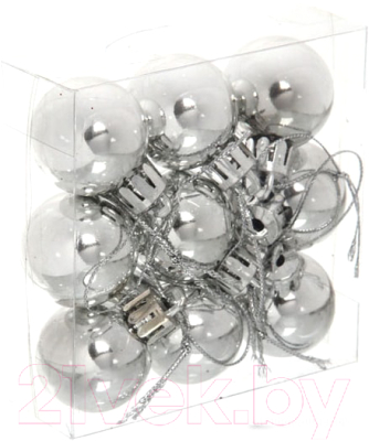 

Набор шаров новогодних Серпантин, Серебристый, Глянец 183-824 3см