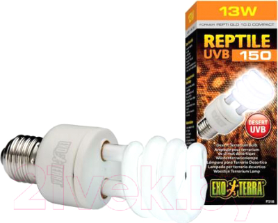 

Тепловая лампа для террариума Exo Terra, Reptile UVB150 Former UVB10.0 Compact 13 W PT2188 / H221887